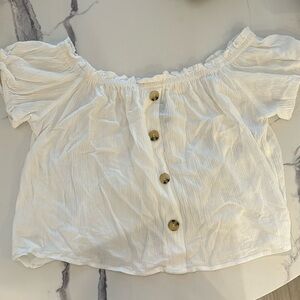 💥4 for $25💥 Divided Cropped peasant blouse